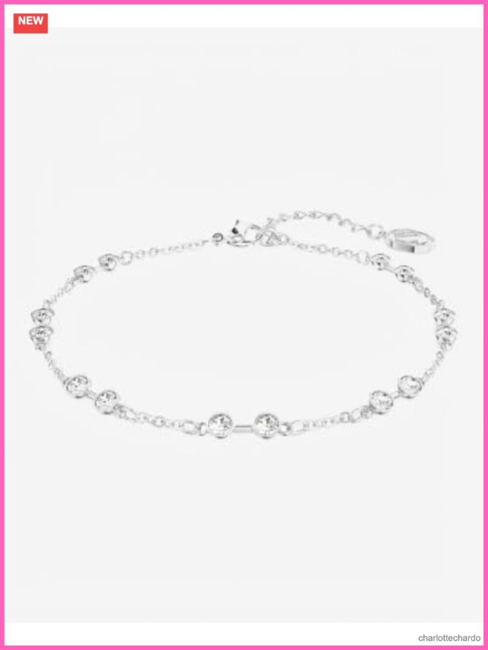 Swarovski Crystal Remix Strand Bracelet Rhodium Finish Lobster Clasp